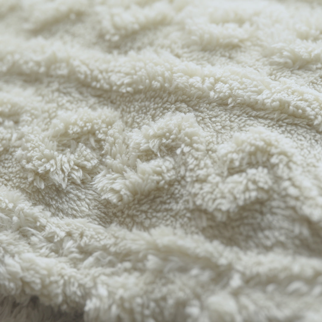 Cable Knit Faux Shearling Blanket