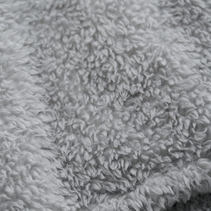 Faux Fur Shearling Blanket Fabric Texture Close Up