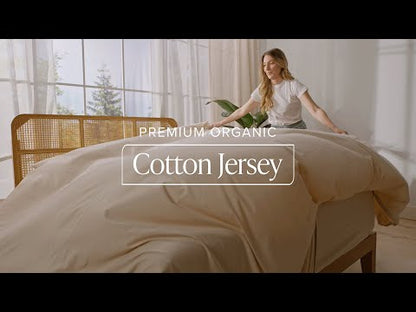 Organic Cotton Jersey Duvet Cover & Sham Set