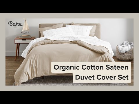 Organic Cotton Sateen Duvet Cover Set