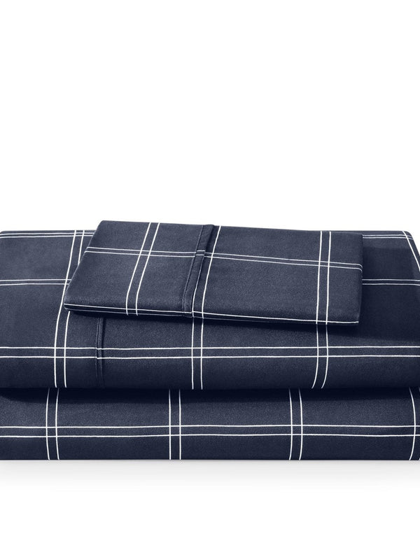 Print Microfiber Hydro - Brushed Sheet Set - Twin XL - Bare Home