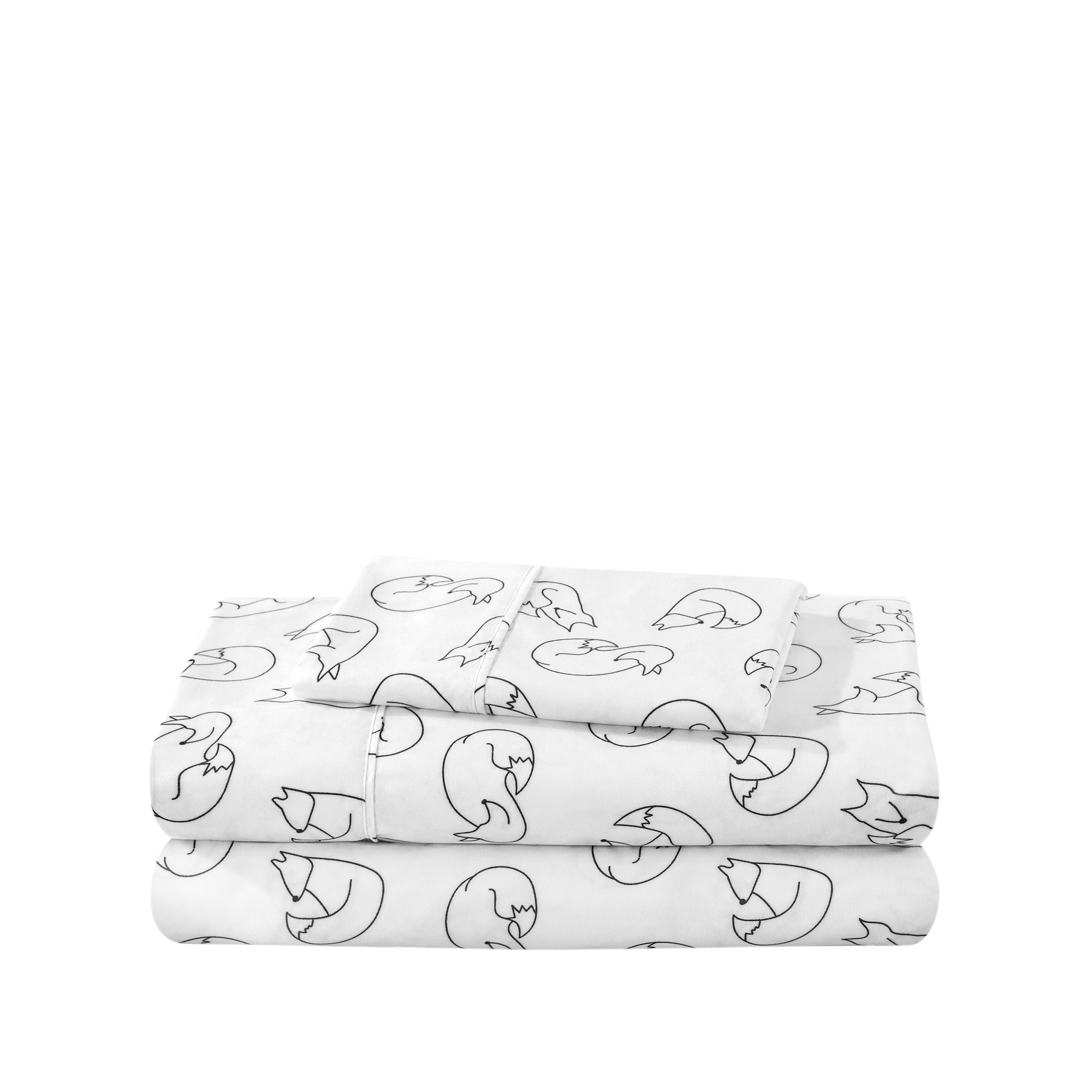 Print Microfiber Hydro - Brushed Sheet Set - Twin XL - Bare Home