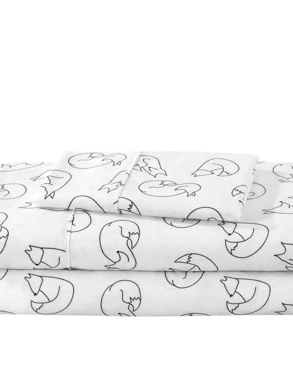 Print Microfiber Hydro - Brushed Sheet Set - Twin XL - Bare Home