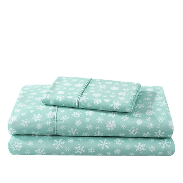 Print Microfiber Hydro - Brushed Sheet Set - Twin XL - Bare Home