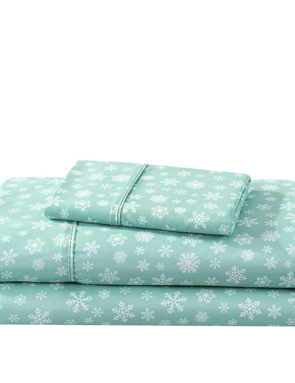 Print Microfiber Hydro - Brushed Sheet Set - Twin XL - Bare Home