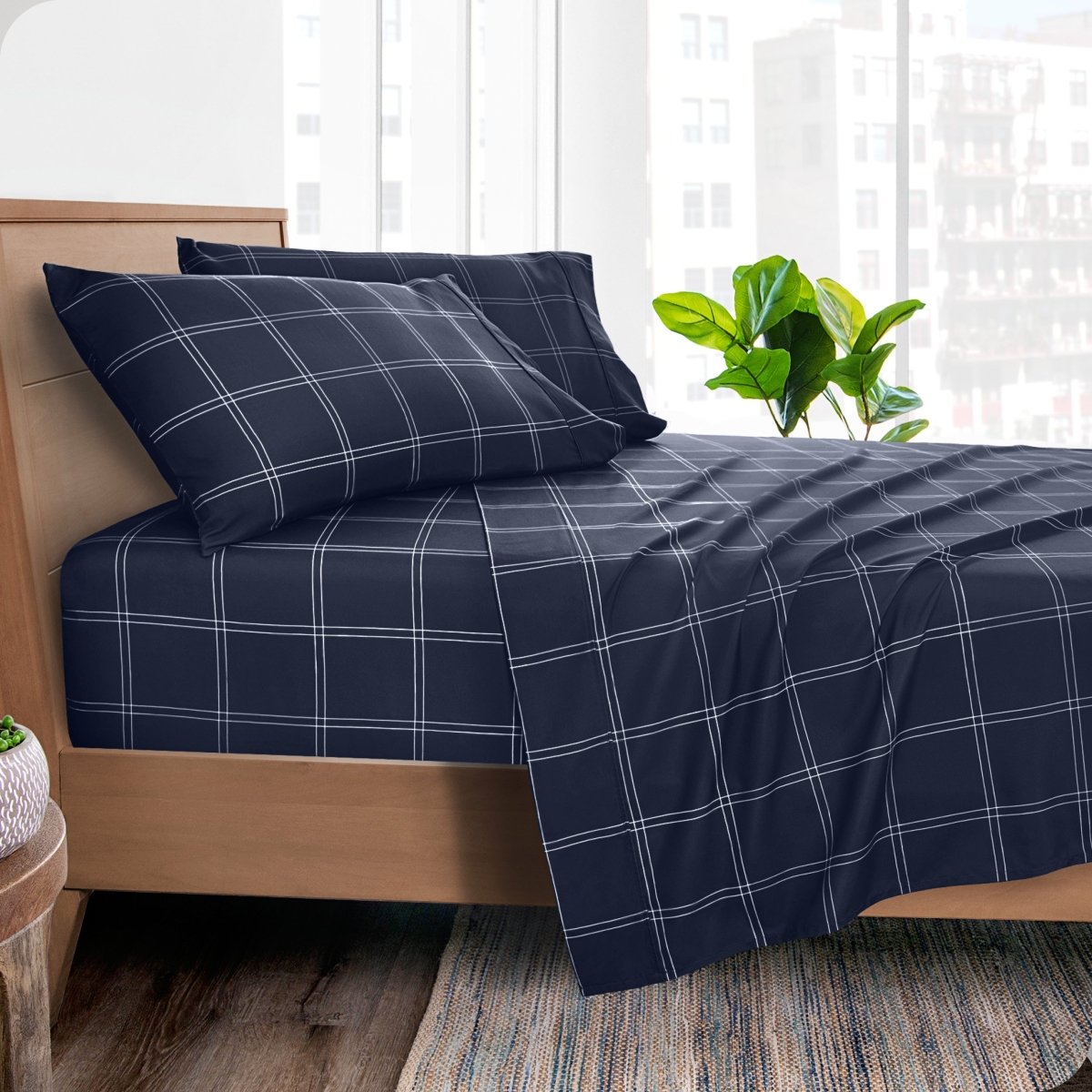 Print Microfiber Hydro - Brushed Sheet Set - Twin XL - Bare Home