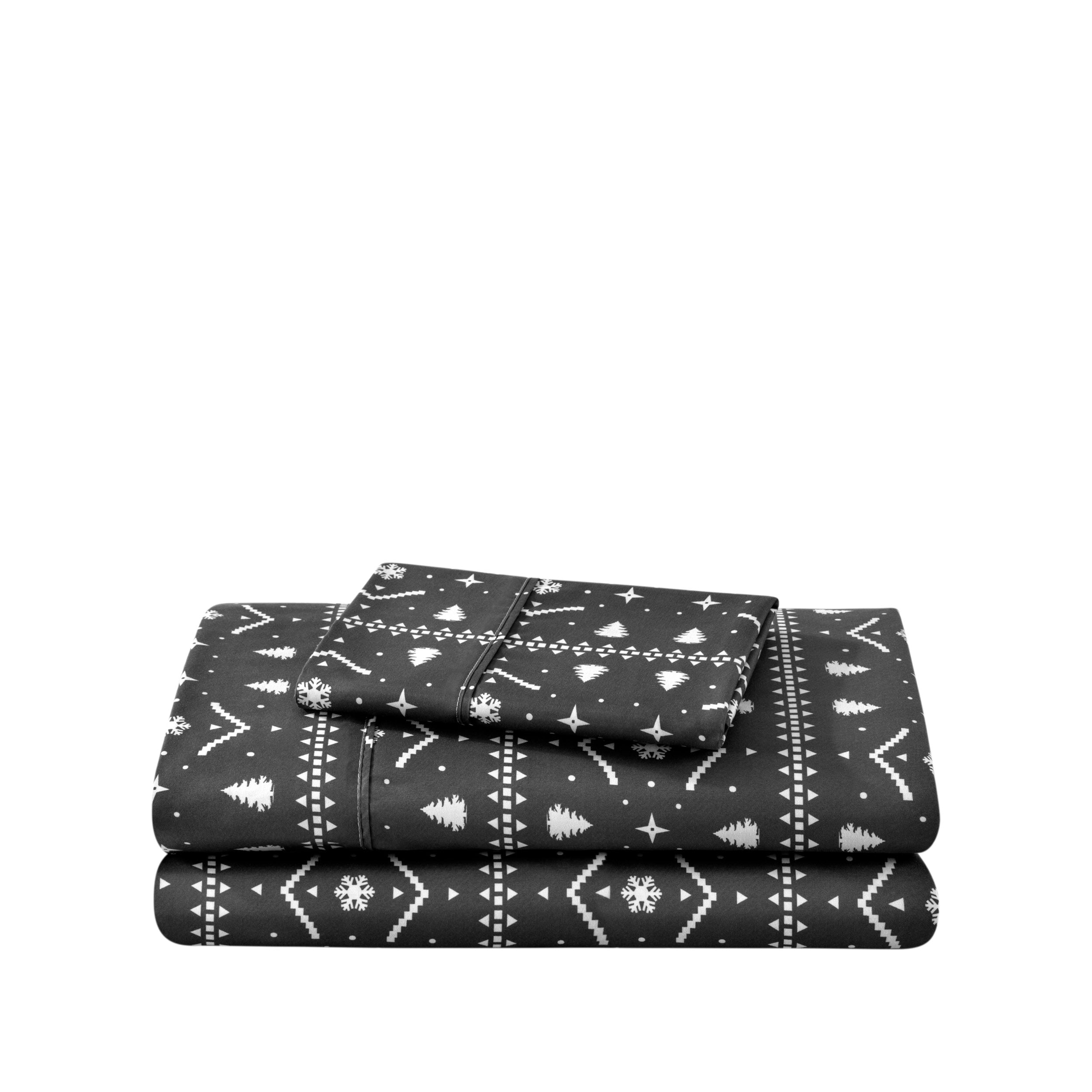 Print Microfiber Hydro - Brushed Sheet Set - Twin XL - Bare Home