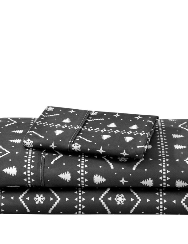 Print Microfiber Hydro - Brushed Sheet Set - Twin XL - Bare Home