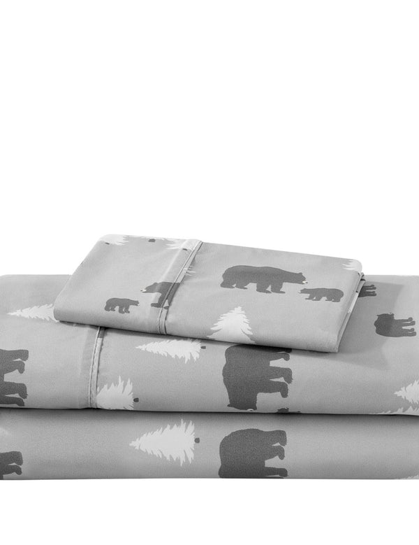 Print Microfiber Hydro - Brushed Sheet Set - Twin XL - Bare Home
