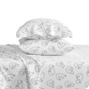 Print Microfiber Hydro - Brushed Sheet Set - Twin XL - Bare Home