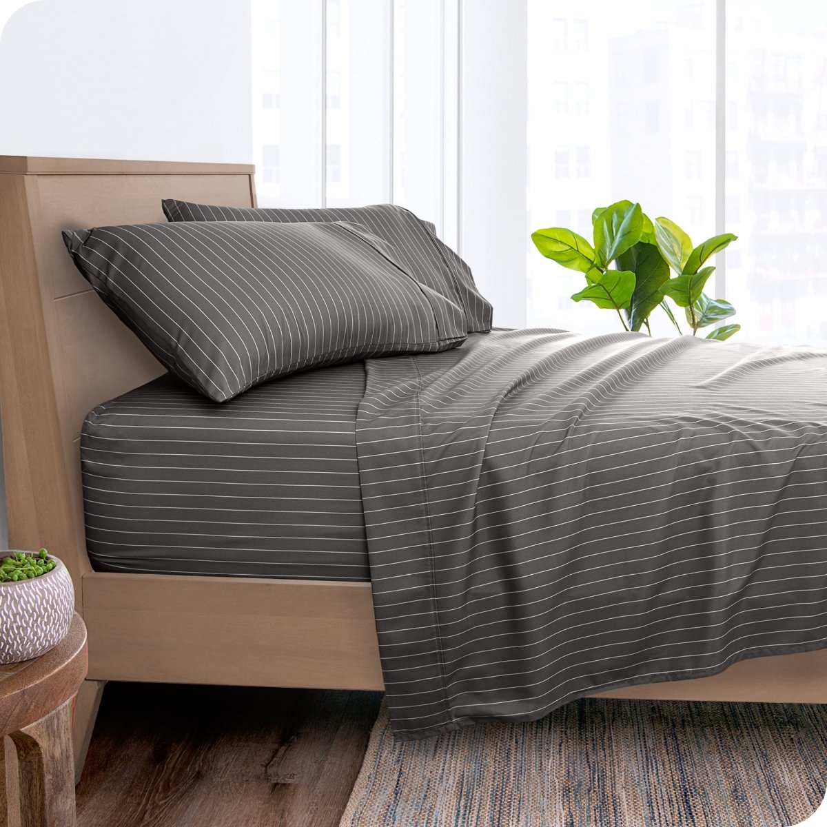Print Microfiber Hydro - Brushed Sheet Set - Twin XL - Bare Home
