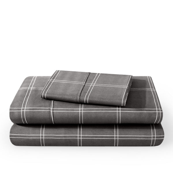 Print Microfiber Hydro - Brushed Sheet Set - Twin XL - Bare Home