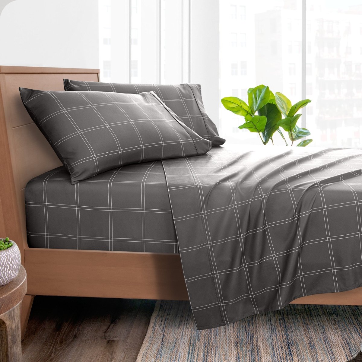 Print Microfiber Hydro - Brushed Sheet Set - Twin XL - Bare Home