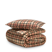 Flannel duvet set folded and stacked