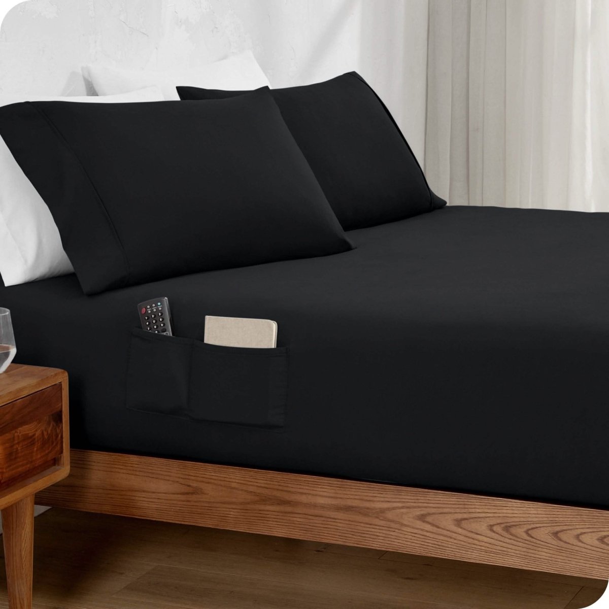 Sale - Microfiber Dual - Pocket Fitted Sheet - Bare Home