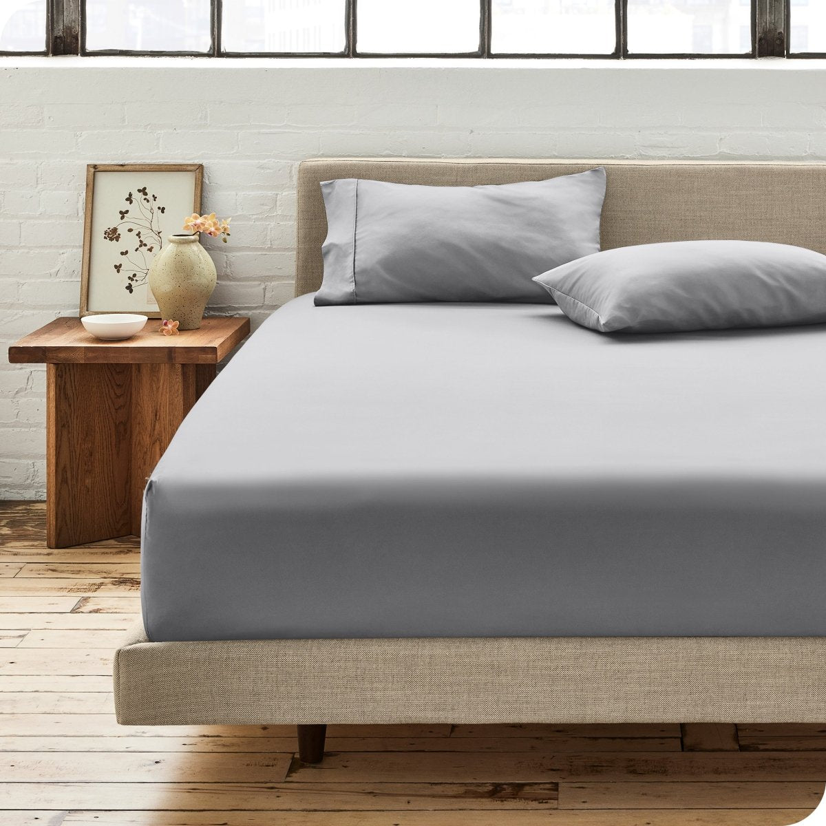 Sale - Organic Cotton Percale Fitted Sheet - Bare Home