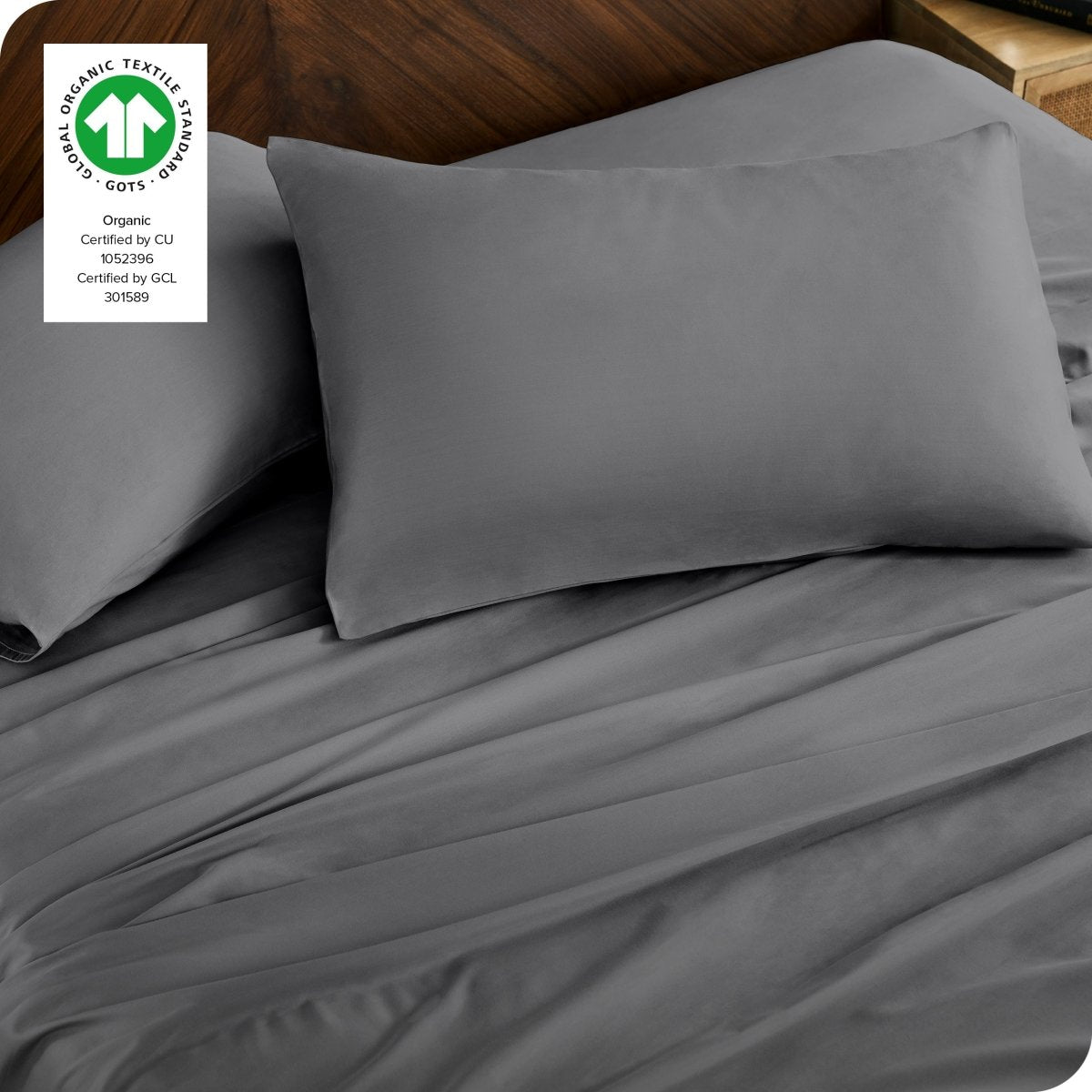 Sale - Organic Cotton Sateen Sheet Set - Bare Home