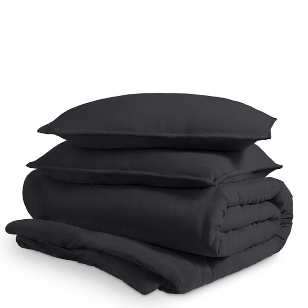 Sale - Washed Microfiber Duvet Cover & Sham Set - Bare Home