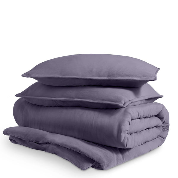 Sale - Washed Microfiber Duvet Cover & Sham Set - Bare Home