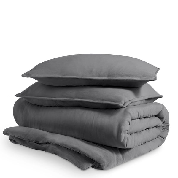 Sale - Washed Microfiber Duvet Cover & Sham Set - Bare Home