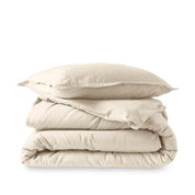 Flannel duvet set folded and stacked