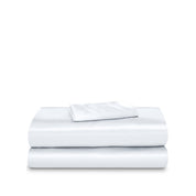 Satin sheet set folded and stacked neatly