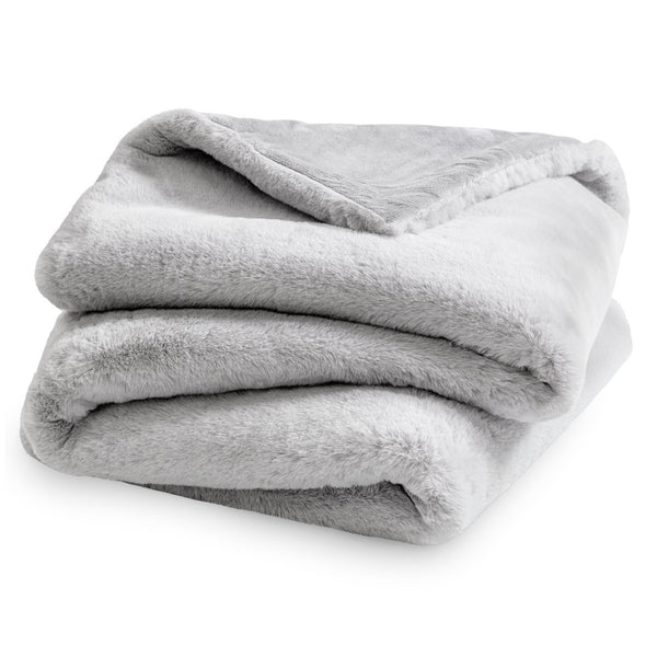 Faux Fur blanket folded loosely