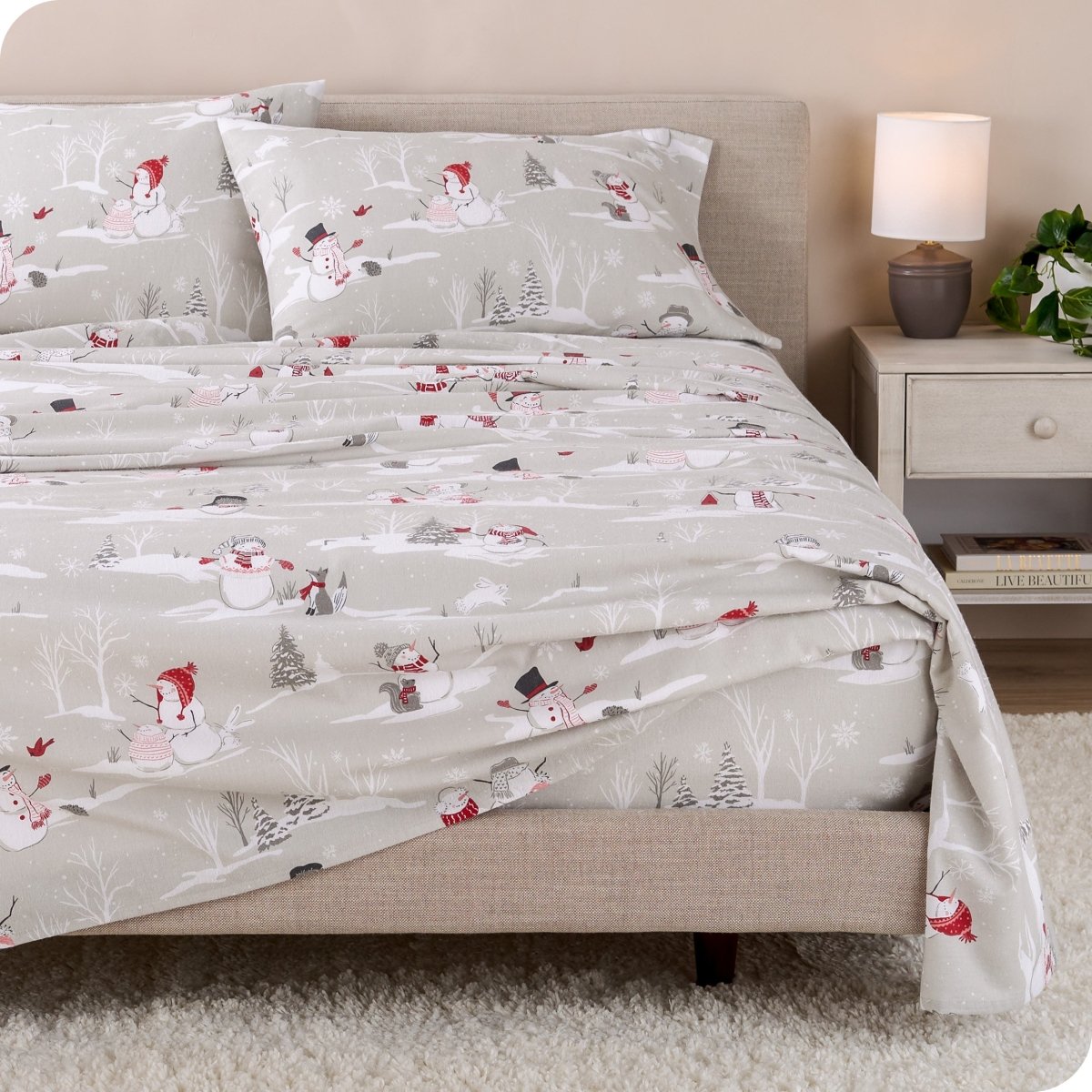 Cotton Flannel Sheet Set - Prints - Bare Home