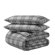 Flannel duvet set folded and stacked