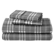 A neat stack of a flannel sheet set