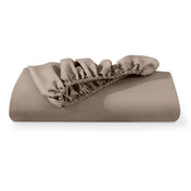 Microfiber fitted sheet folded