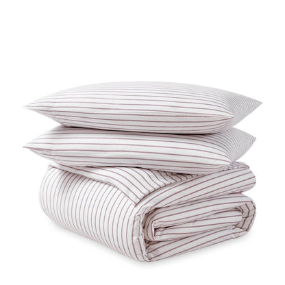 Flannel duvet set folded and stacked