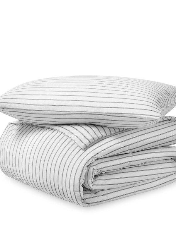 Flannel duvet set folded and stacked