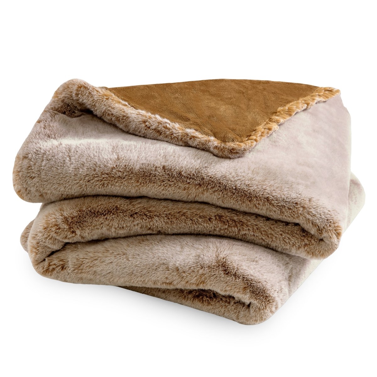 Faux Fur blanket folded loosely