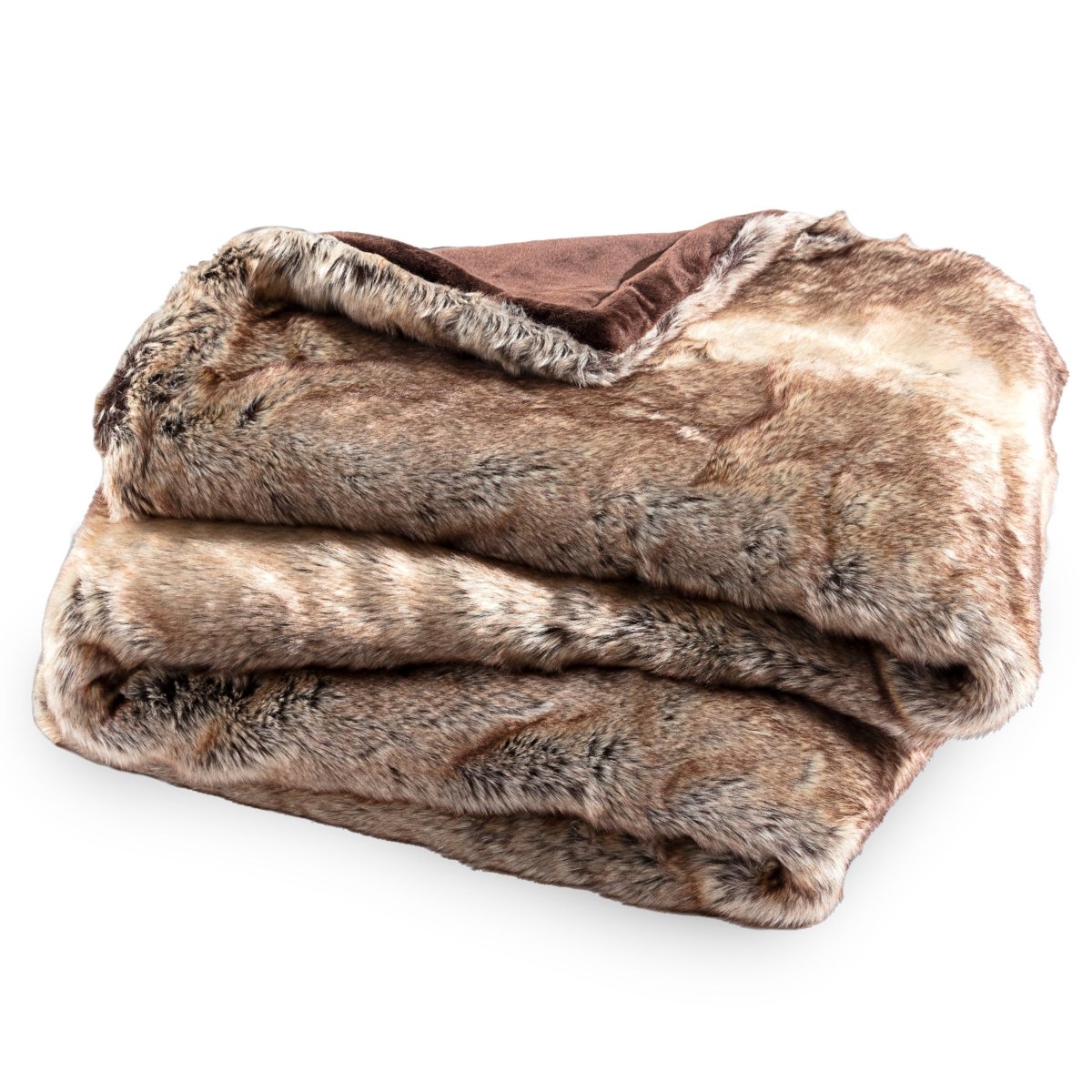 Faux Fur blanket folded loosely