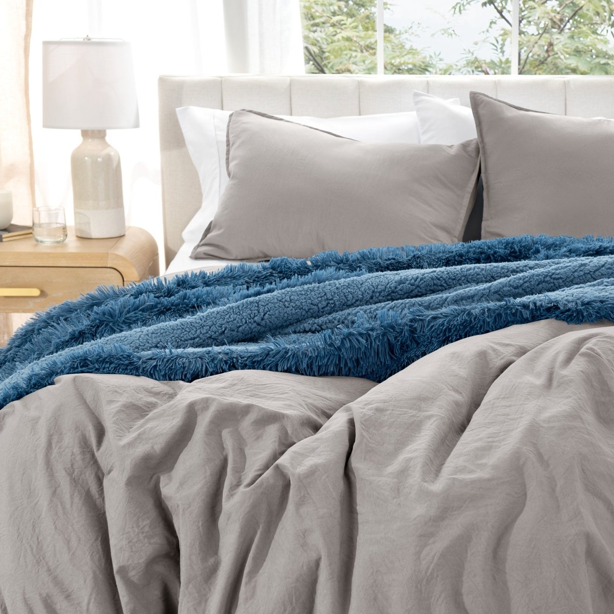 Washed Microfiber Duvet Cover & Sham Set - Bare Home