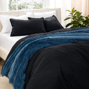 Washed Microfiber Duvet Cover & Sham Set - Bare Home