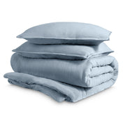 Washed Microfiber Duvet Cover & Sham Set - Bare Home