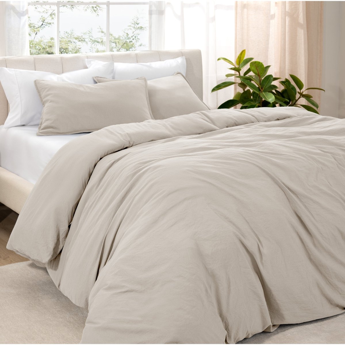 Washed Microfiber Duvet Cover & Sham Set - Bare Home