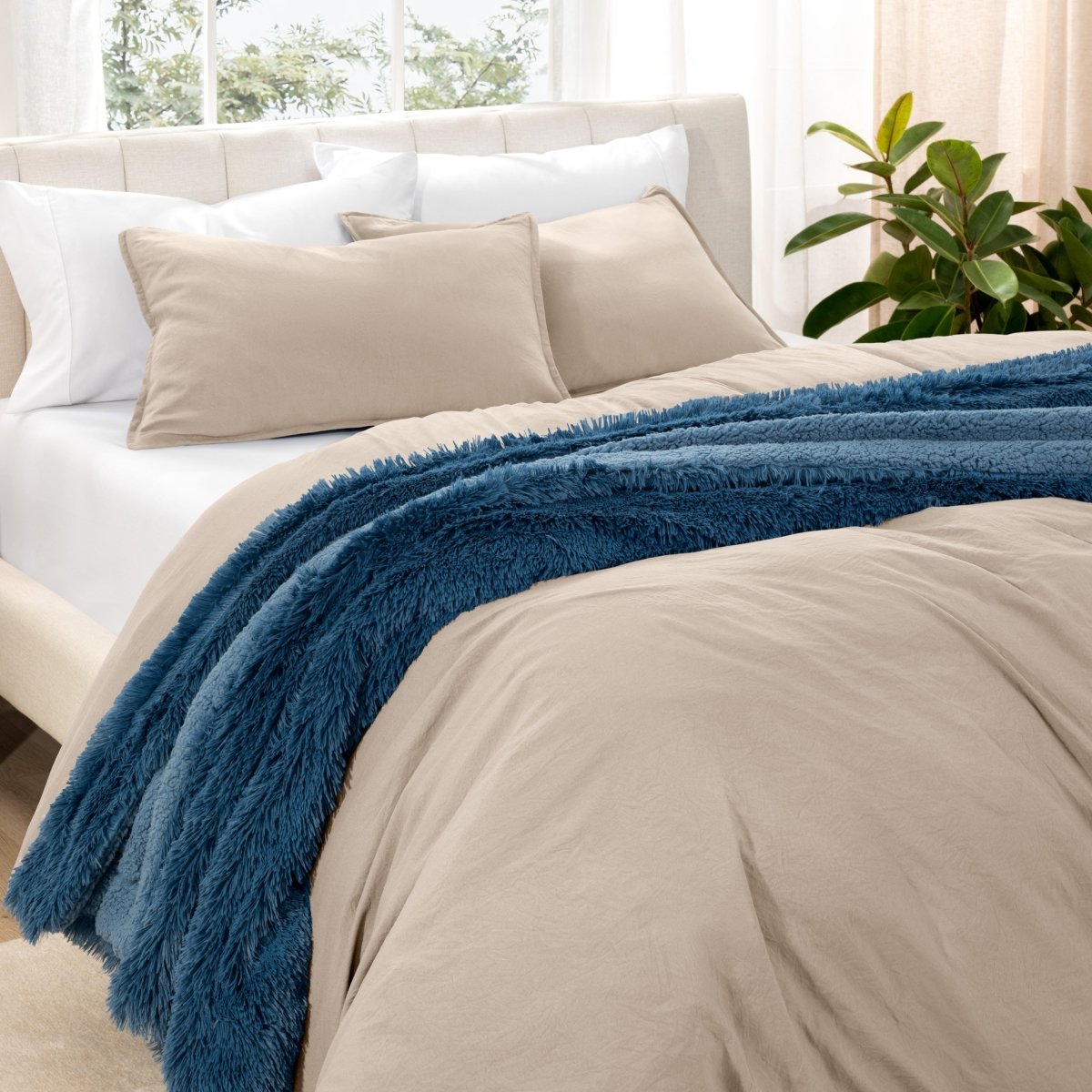 Washed Microfiber Duvet Cover & Sham Set - Bare Home