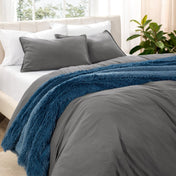 Washed Microfiber Duvet Cover & Sham Set - Bare Home