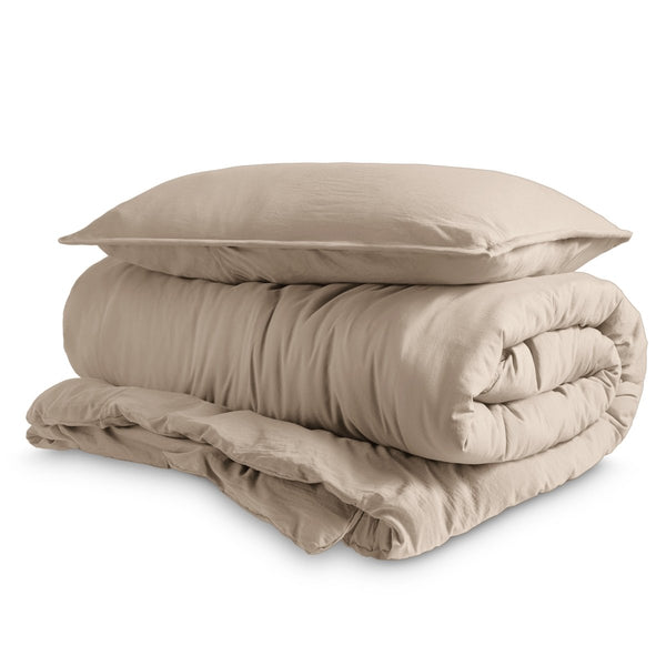 Washed Microfiber Duvet Cover & Sham Set - Bare Home