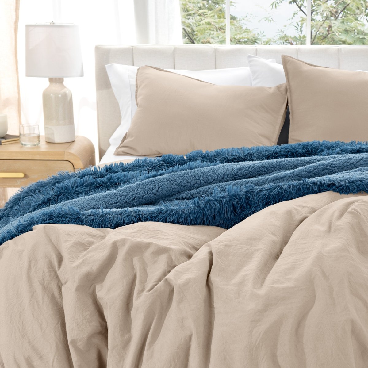 Washed Microfiber Duvet Cover & Sham Set - Bare Home