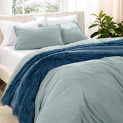 Washed Microfiber Duvet Cover & Sham Set - Bare Home