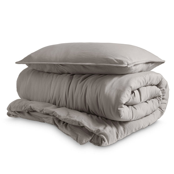 Washed Microfiber Duvet Cover & Sham Set - Bare Home