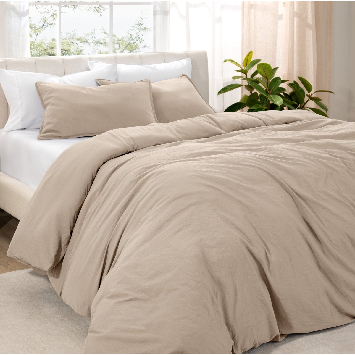 Washed Microfiber Duvet Cover & Sham Set - Bare Home