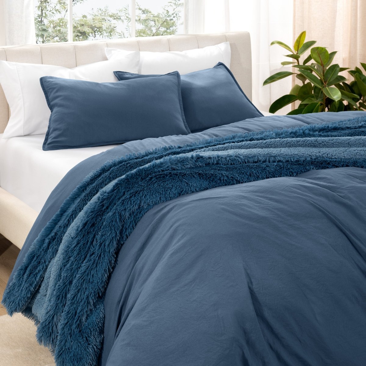 Washed Microfiber Duvet Cover & Sham Set - Bare Home