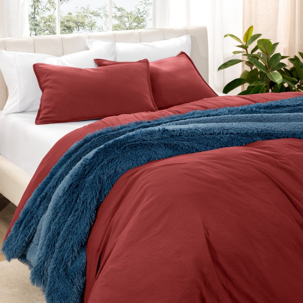 Washed Microfiber Duvet Cover & Sham Set - Bare Home