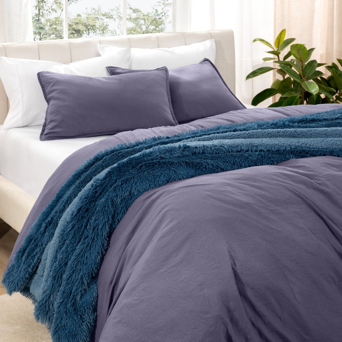 Washed Microfiber Duvet Cover & Sham Set - Bare Home