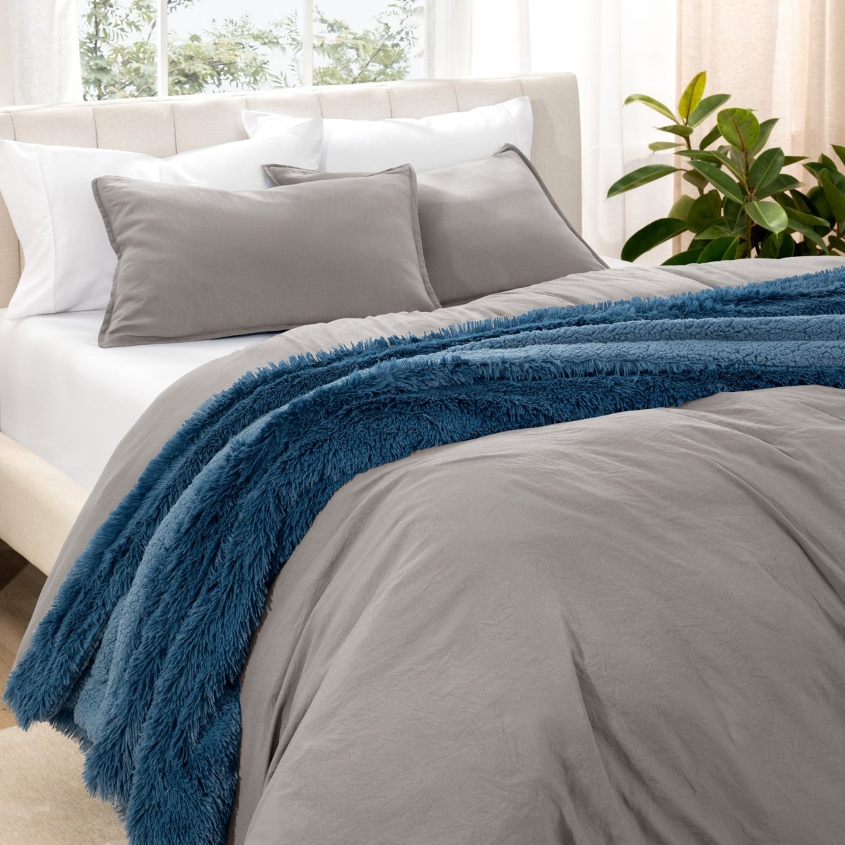 Washed Microfiber Duvet Cover & Sham Set - Bare Home